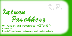 kalman paschkesz business card